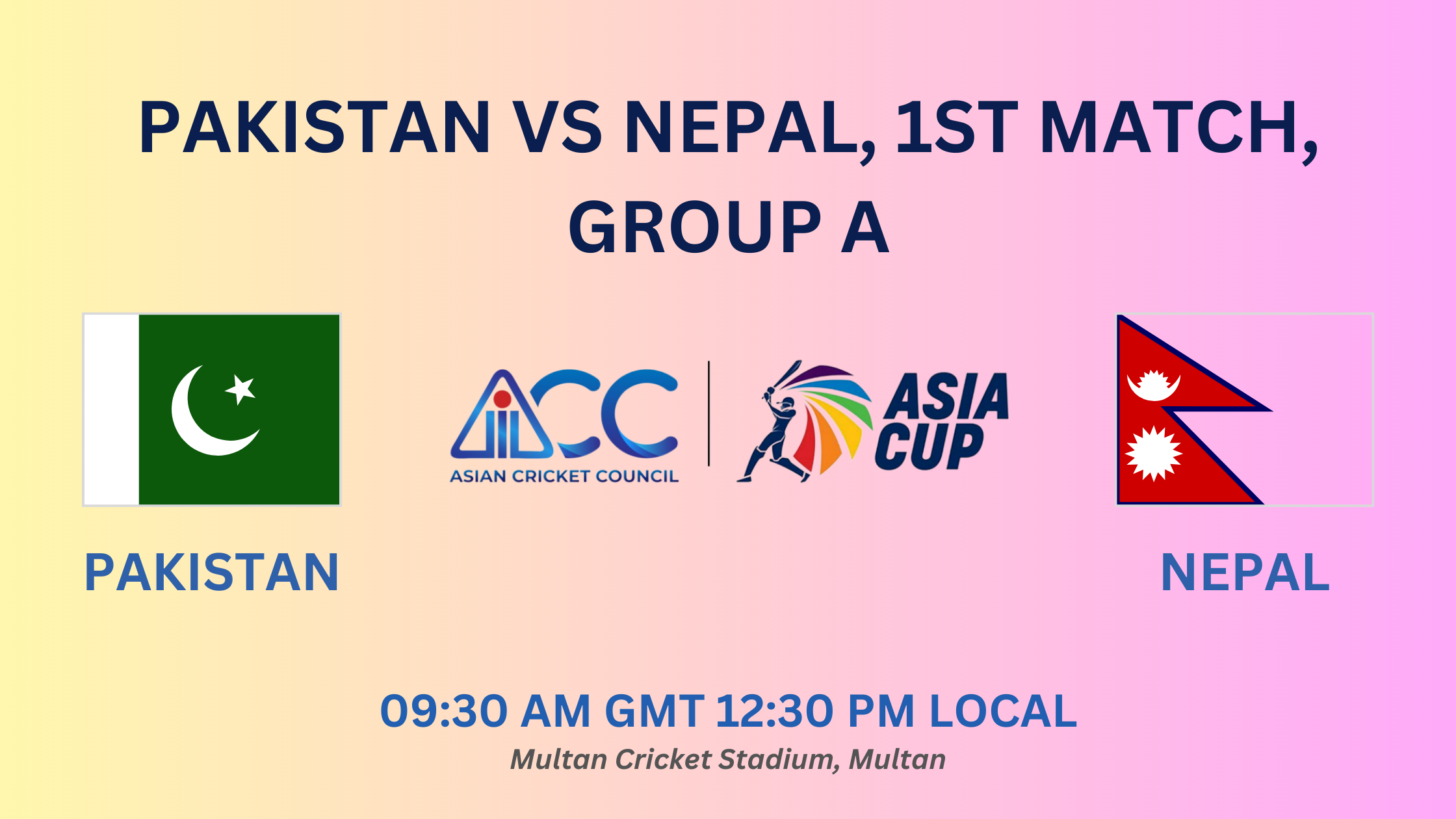 Excitement Unveiled: Nepal vs Pakistan Live Match at Asia Cup 2023